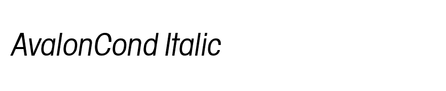 AvalonCond Italic