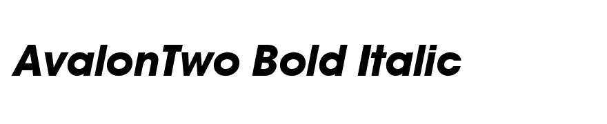 AvalonTwo Bold Italic