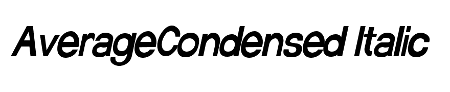 AverageCondensed Italic