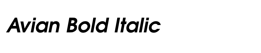 Avian Bold Italic