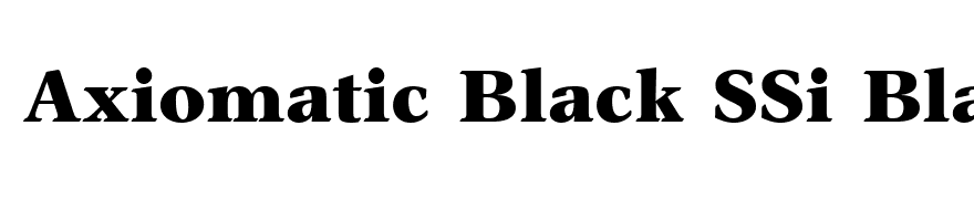 Axiomatic Black SSi Black