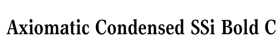 Axiomatic Condensed SSi Bold Condensed