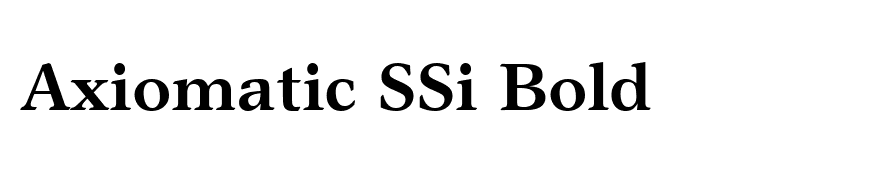 Axiomatic SSi Bold