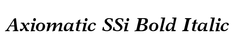 Axiomatic SSi Bold Italic