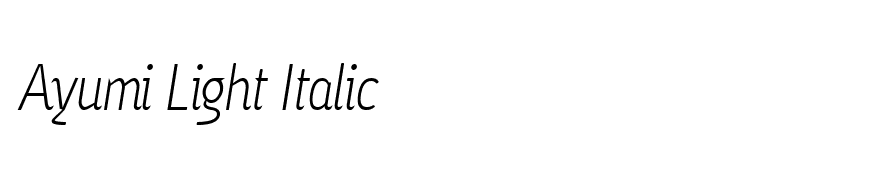 Ayumi Light Italic