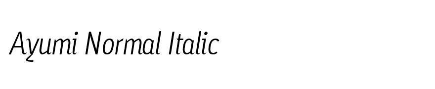 Ayumi Normal Italic