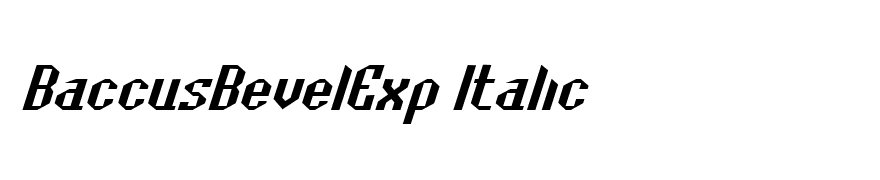 BaccusBevelExp Italic