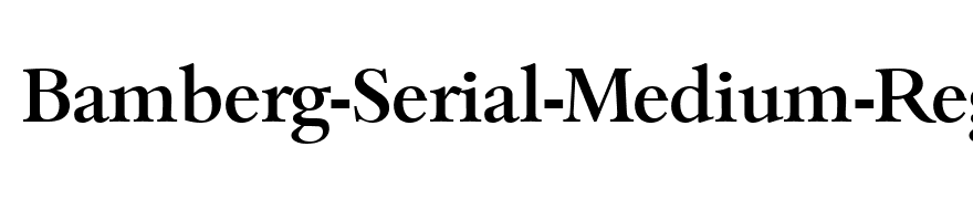 Bamberg-Serial-Medium-Regular