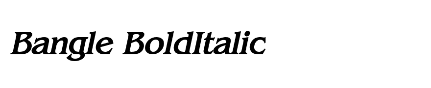 Bangle BoldItalic