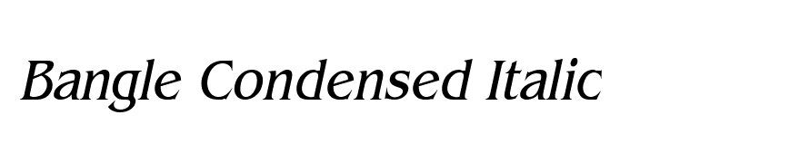 Bangle Condensed Italic