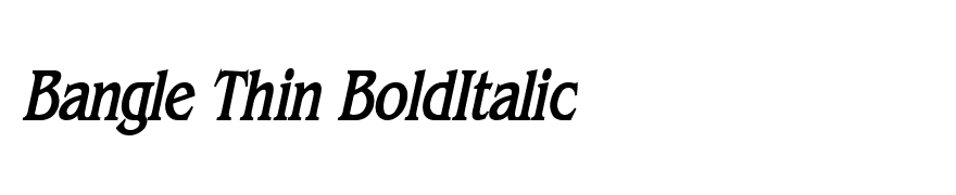 Bangle Thin BoldItalic