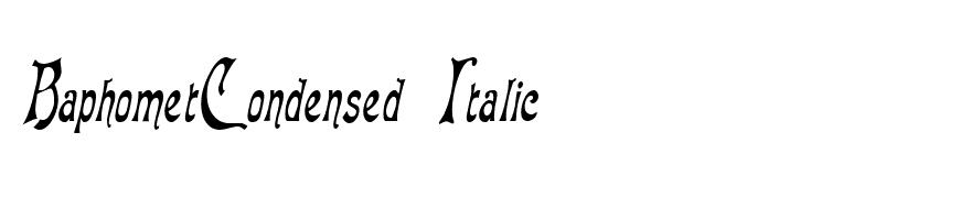 BaphometCondensed Italic