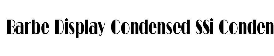 Barbe Display Condensed SSi Condensed