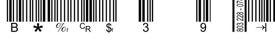 Barcode 3 of 9 Italic