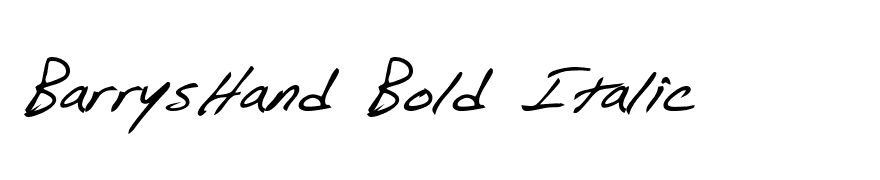 BarrysHand Bold Italic