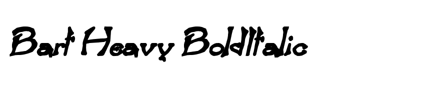 Bart Heavy BoldItalic