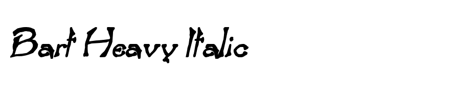 Bart Heavy Italic