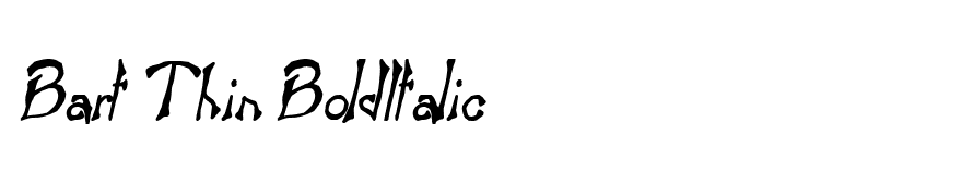 Bart Thin BoldItalic