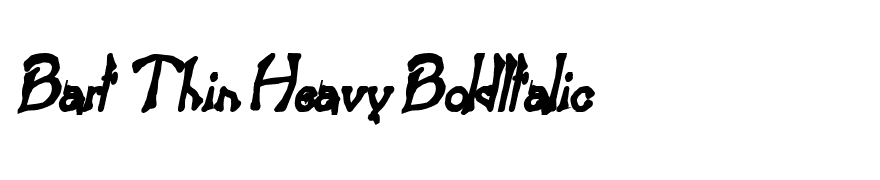 Bart Thin Heavy BoldItalic