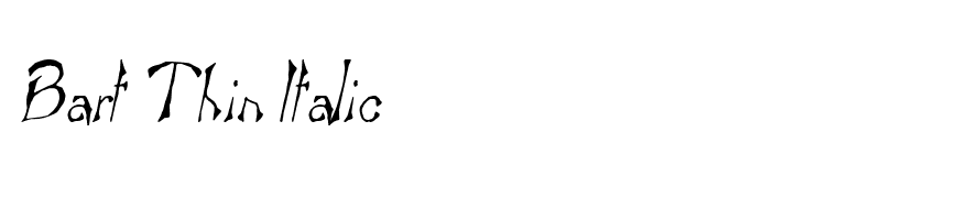 Bart Thin Italic