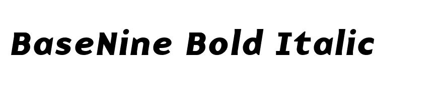 BaseNine Bold Italic
