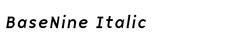BaseNine Italic
