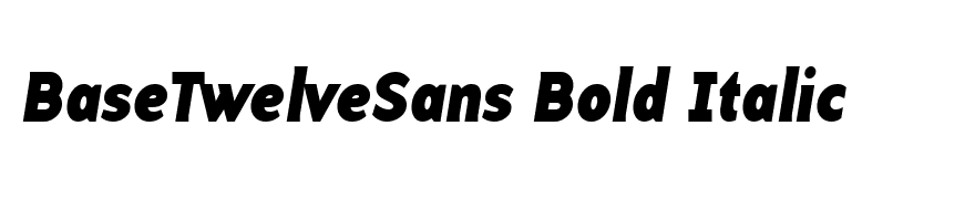 BaseTwelveSans Bold Italic