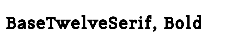 BaseTwelveSerif, Bold