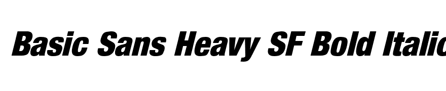 Basic Sans Heavy SF Bold Italic