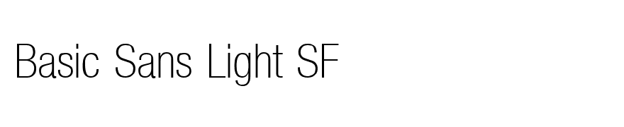 Basic Sans Light SF