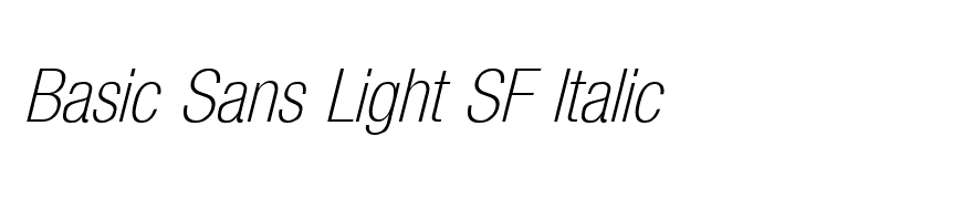 Basic Sans Light SF Italic