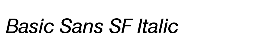 Basic Sans SF Italic