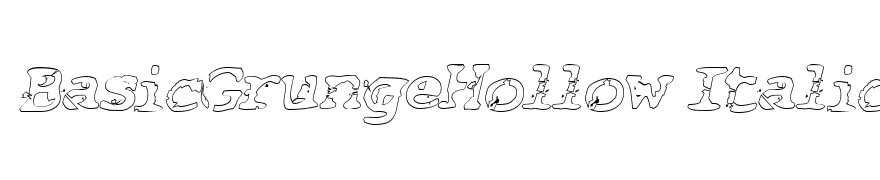 BasicGrungeHollow Italic