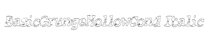 BasicGrungeHollowCond Italic