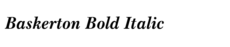 Baskerton Bold Italic