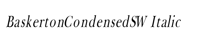 BaskertonCondensedSW Italic