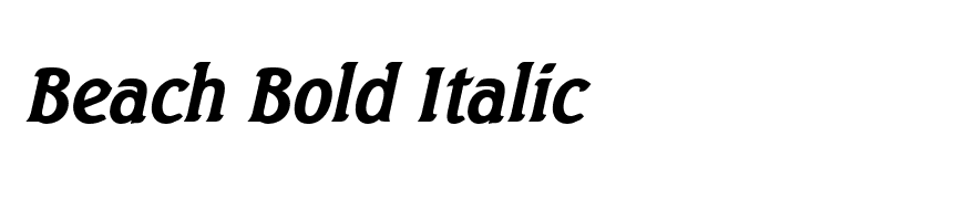 Beach Bold Italic