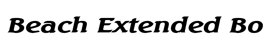 Beach Extended Bold Italic