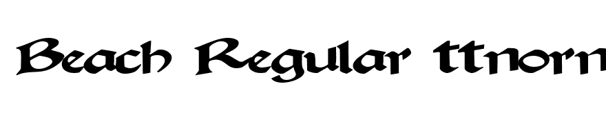 Beach Regular ttnorm