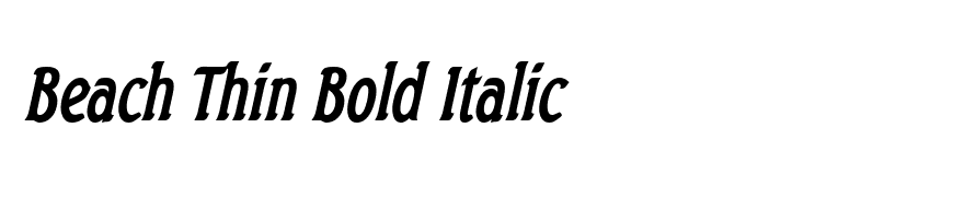 Beach Thin Bold Italic