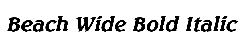 Beach Wide Bold Italic