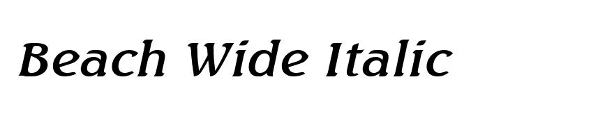 Beach Wide Italic