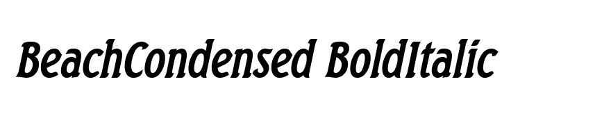 BeachCondensed BoldItalic