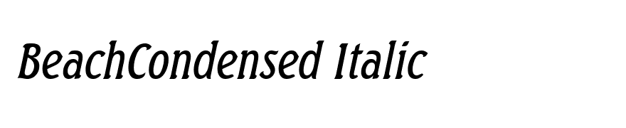 BeachCondensed Italic