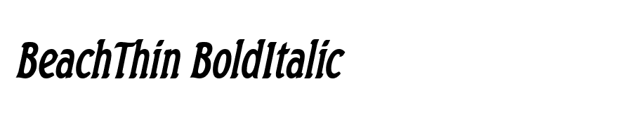 BeachThin BoldItalic