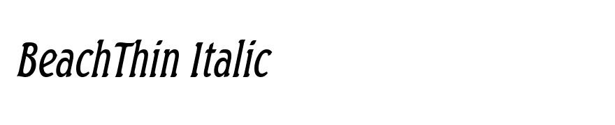 BeachThin Italic