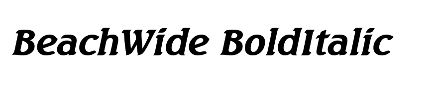 BeachWide BoldItalic