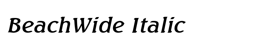 BeachWide Italic