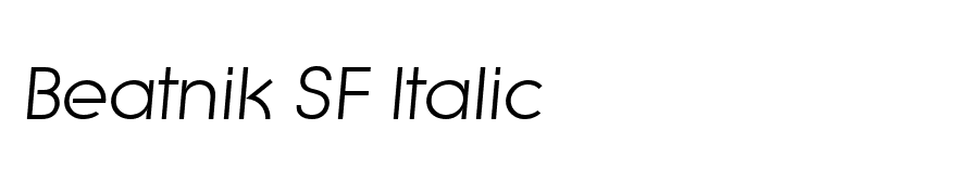 Beatnik SF Italic