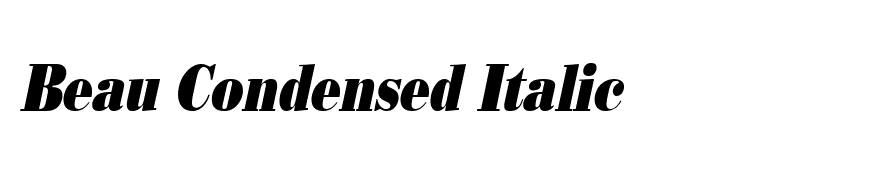 Beau Condensed Italic